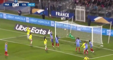 Golazo de Catalina Usme en el partido Francia vs Selección Colombia