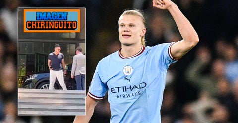 Falcao visitando la concentración del Manchester City