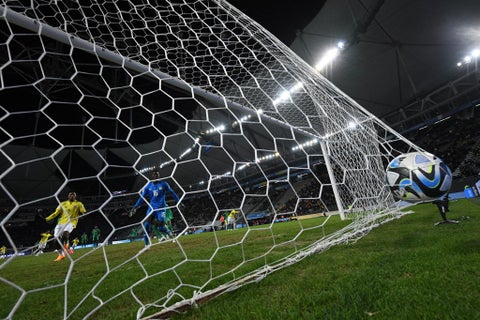 Momento del gol de Colombia ante Senegal en el Mundial sub 20 de Argentina