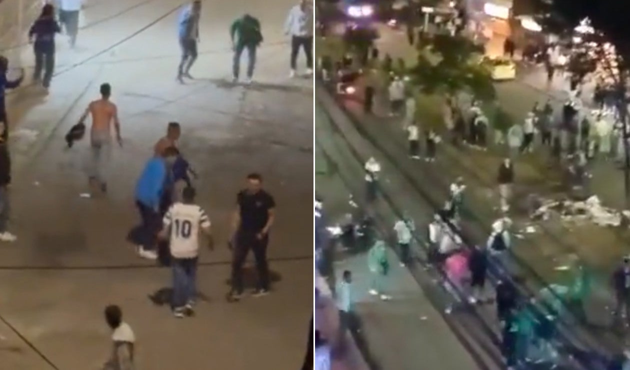 Varias peleas entre hinchas de Millonarios y Nacional tras la final