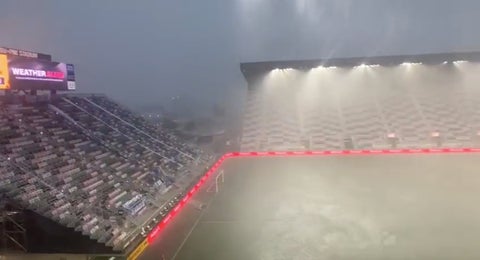 Fuerte lluvia antes de Nacional vs Millonarios en Florida