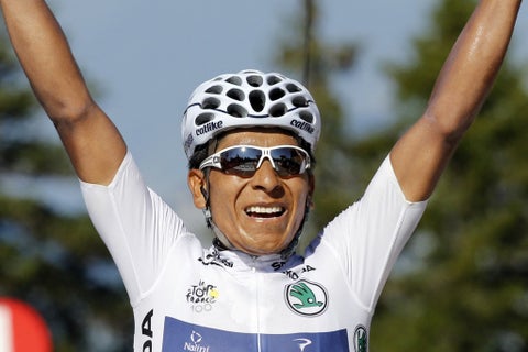 Nairo Quintana en 2013 ganando su primera etapa en el Tour de Francia