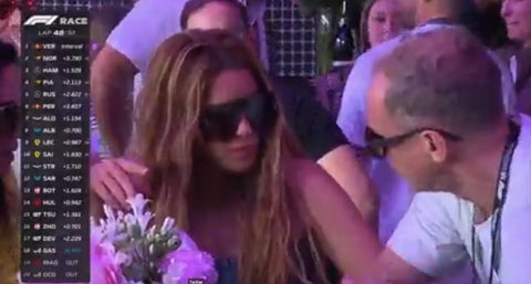 Shakira en la zona vip del Gran Premio de Silverstone