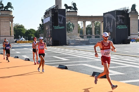 Prueba de marcha 35 km en el mundial de atletismo