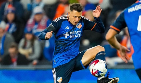 Santiago Arias en un partido con Cincinnati en la MLS