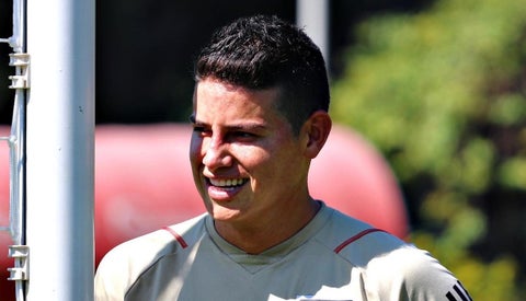 James Rodríguez en un entrenamiento del Sao Paulo