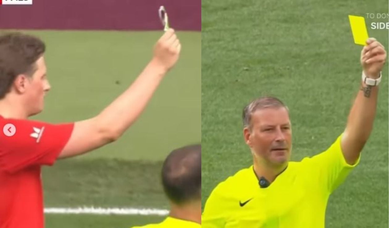 Jugador se burló de árbitro que le sacó amarilla: insólita reacción