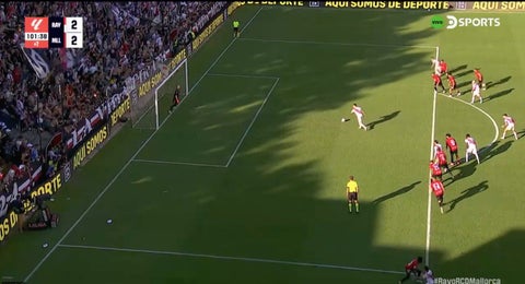 Gol de Falcao en la liga española con el Rayo Vallecano después de un año