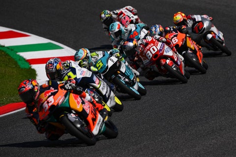 David Alonso en una carrera del Moto3 2023