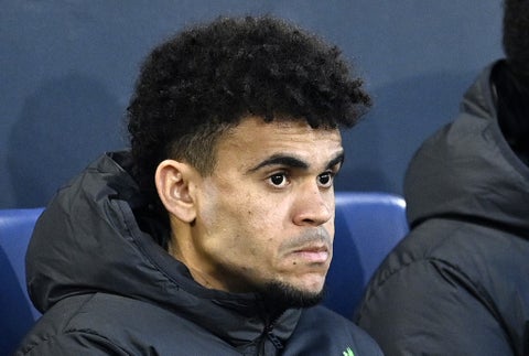 Luis Díaz en un partido del Liverpool, al tiempo que su padre seguía secuestrado en Colombia