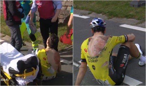 Caída de Wout Van Aert