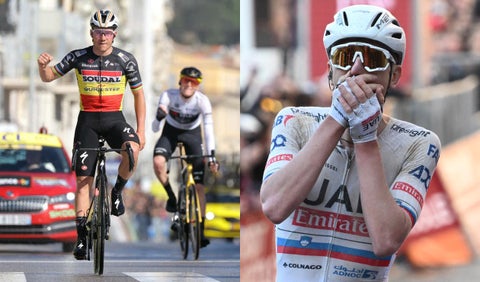 Remco Evenepoel y Tadej Pogacar