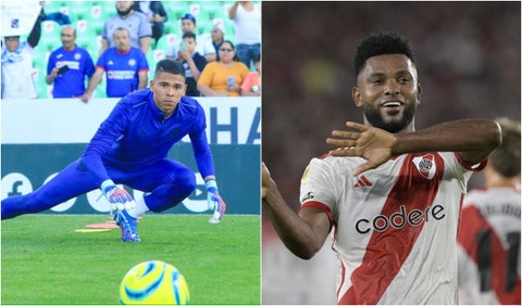 Kevin Mier y Miguel Ángel Borja