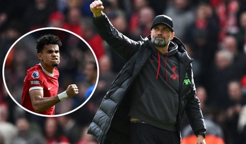 Jurgen Klopp y Luis Díaz