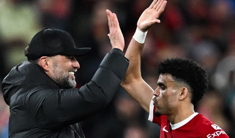 Luis Díaz y Jurgen Klopp