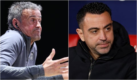 Luis Enrique y Xavi Hernández