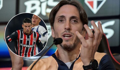 Luis Zubeldía y James Rodríguez