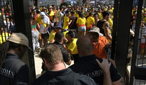 Hinchas de Colombia en la final de Copa América
