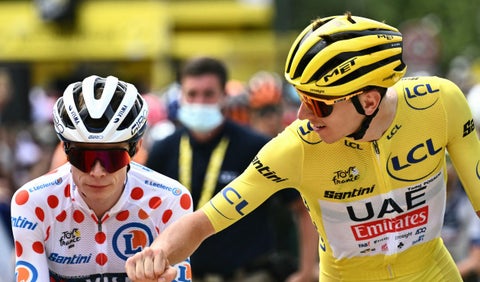 Jonas Vingegaard y Tadej Pogacar en el Tour de Francia 2024