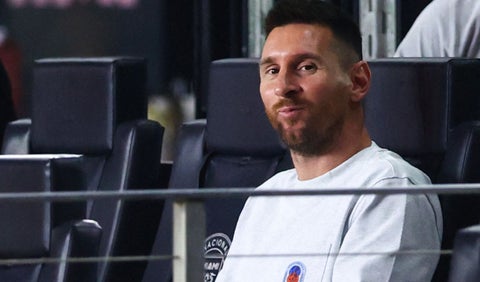 Lionel Messi en gradas del estadio del Inter Miami