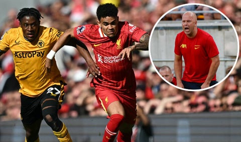 Luis Díaz y Arne Slot, Liverpool