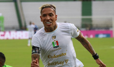 Dayro Moreno lució la camiseta de otro equipo del FPC