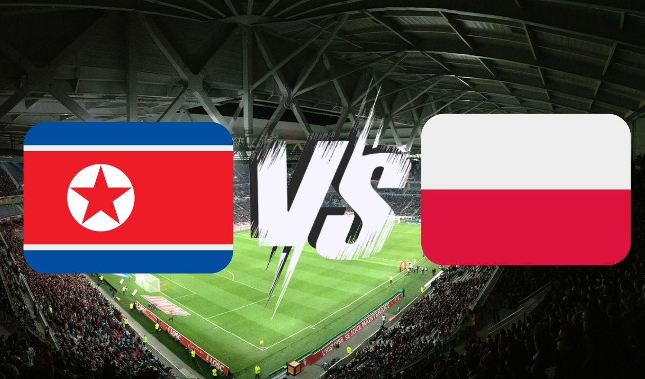 Banderas de Corea del Norte vs Polonia