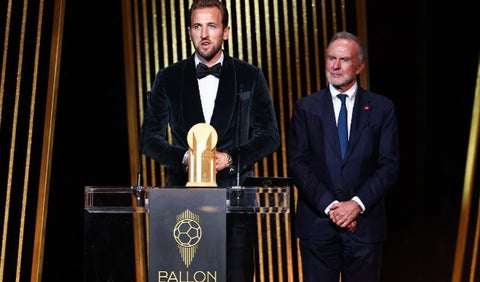 Harry Kane en la gala al Balón de Oro