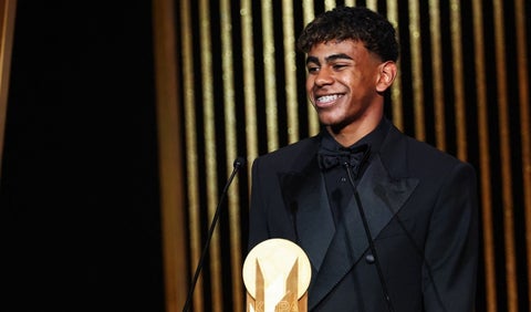 Lamine Yamal en la ceremonia del Balón de Oro 2024