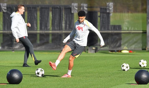 Luis Díaz en entrenamiento