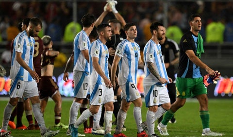 Selección de Argentina en duelo ante Venezuela