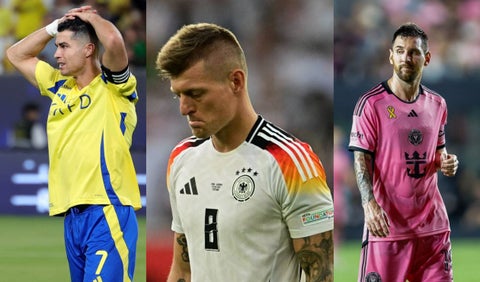 Toni Kroos, Lionel Messi y Cristiano Ronaldo