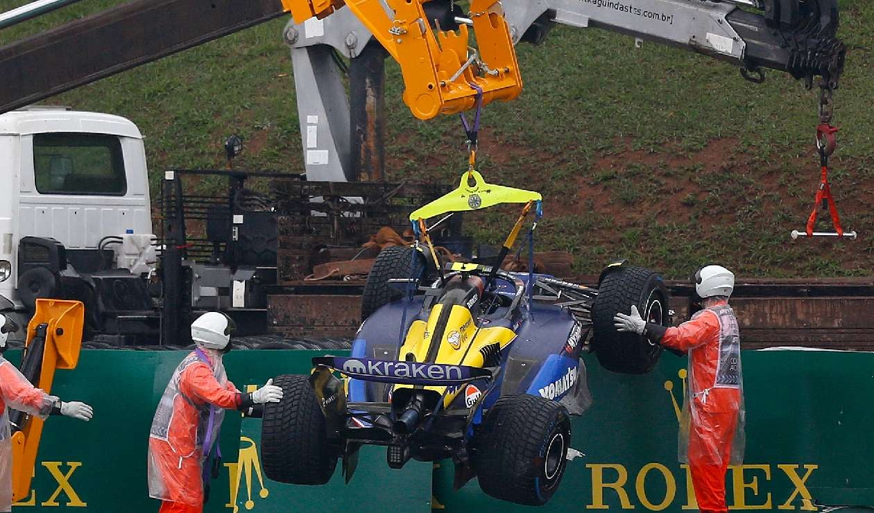 Accidente de Colapinto en Brasil