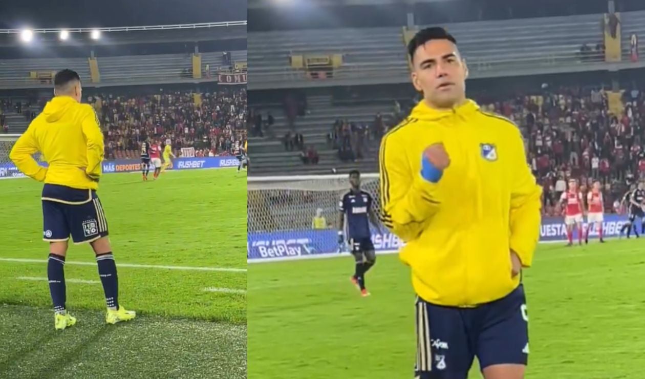 Falcao sufrió de más: así vivió los últimos minutos vs Santa Fe