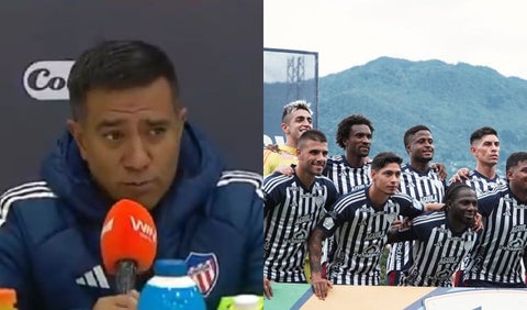 César Farías y jugadores del Junior