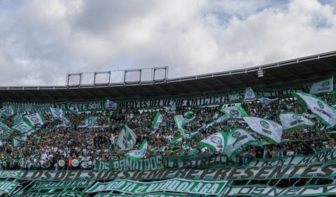 Hinchas de Nacional en partido de la Liga BetPlay
