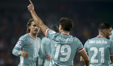 Julián Álvarez le puso fin a la sequía de Atlético de Madrid