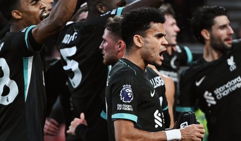 Luis Díaz, celebración Liverpool