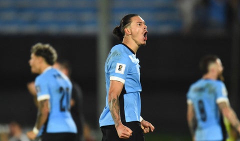 Darwin Núñez con Uruguay