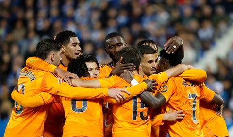 Celebración jugadores de Real Madrid