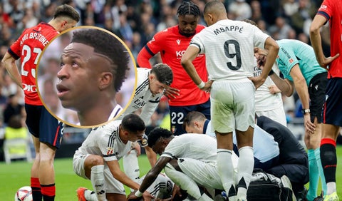 Vinicius Jr en la lesión de Militao