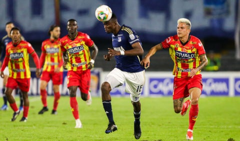 Walmer Pacheco celebrando triunfo de Junior sobre América