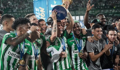 Atlético Nacional celebra el título de la Liga BetPlay 2024-II