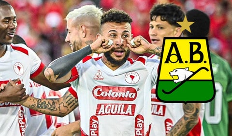 América de Cali con escudo de Bucaramanga