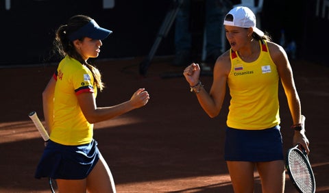 Camila Osorio y Emiliana Arango en la Billie Jean King