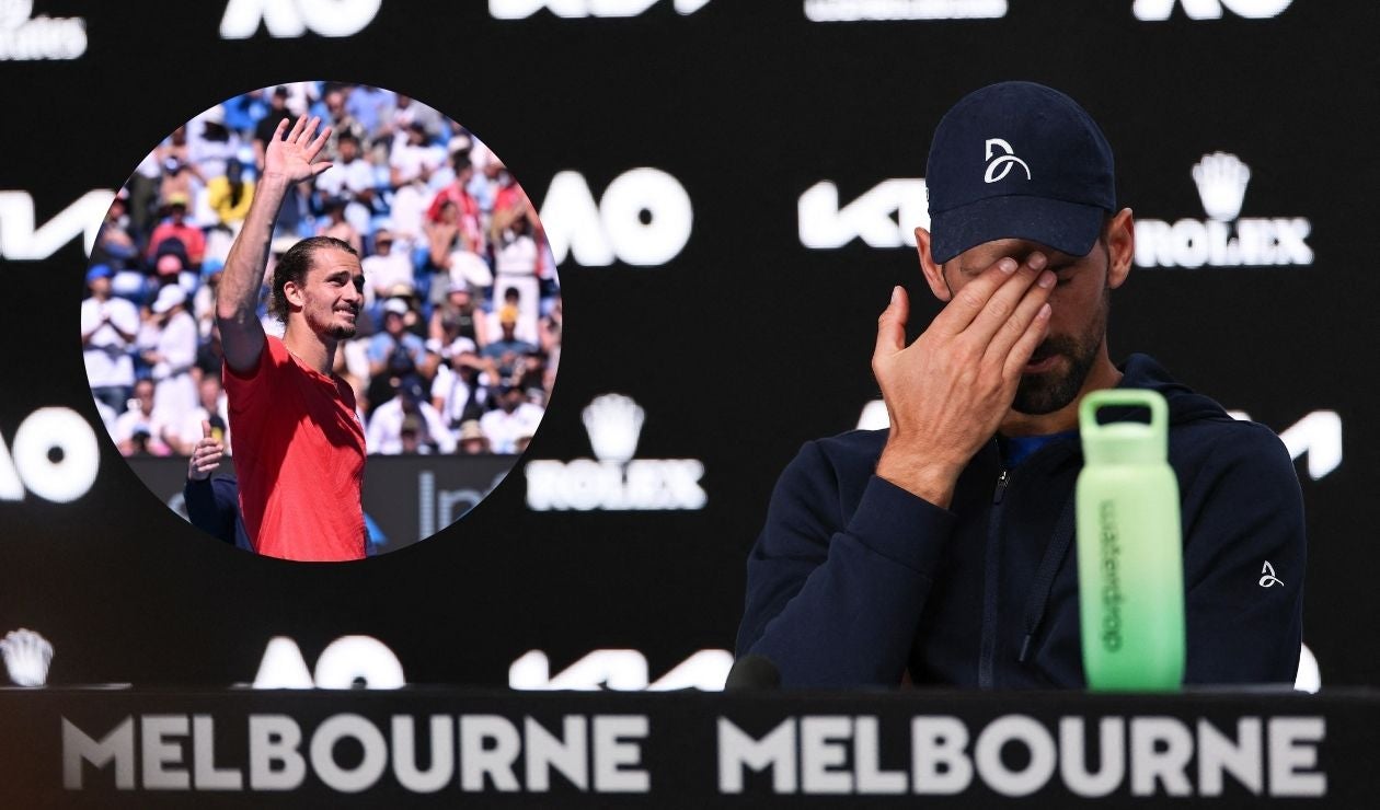 Novak Djokovic se retiró en la semifinal del Australian Open y le dio vía libre a Zverev