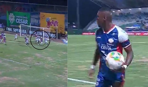 Video de un gol de lateral en la Liga Betplay