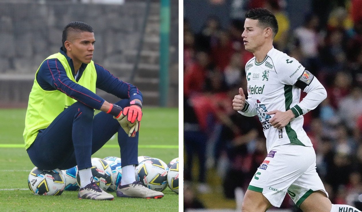 Kevin Mier y James Rodríguez, futbolistas colombianos