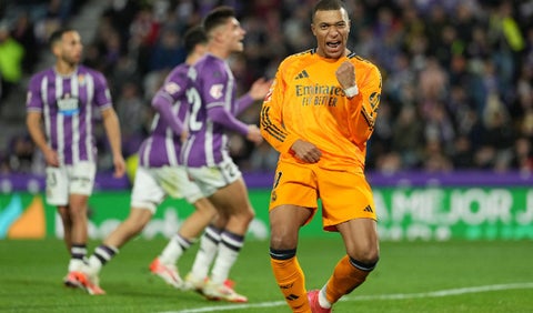 Mbappé marcó triplete en victoria de Real Madrid