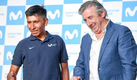 Nairo Quintana y Eusebio Unzué